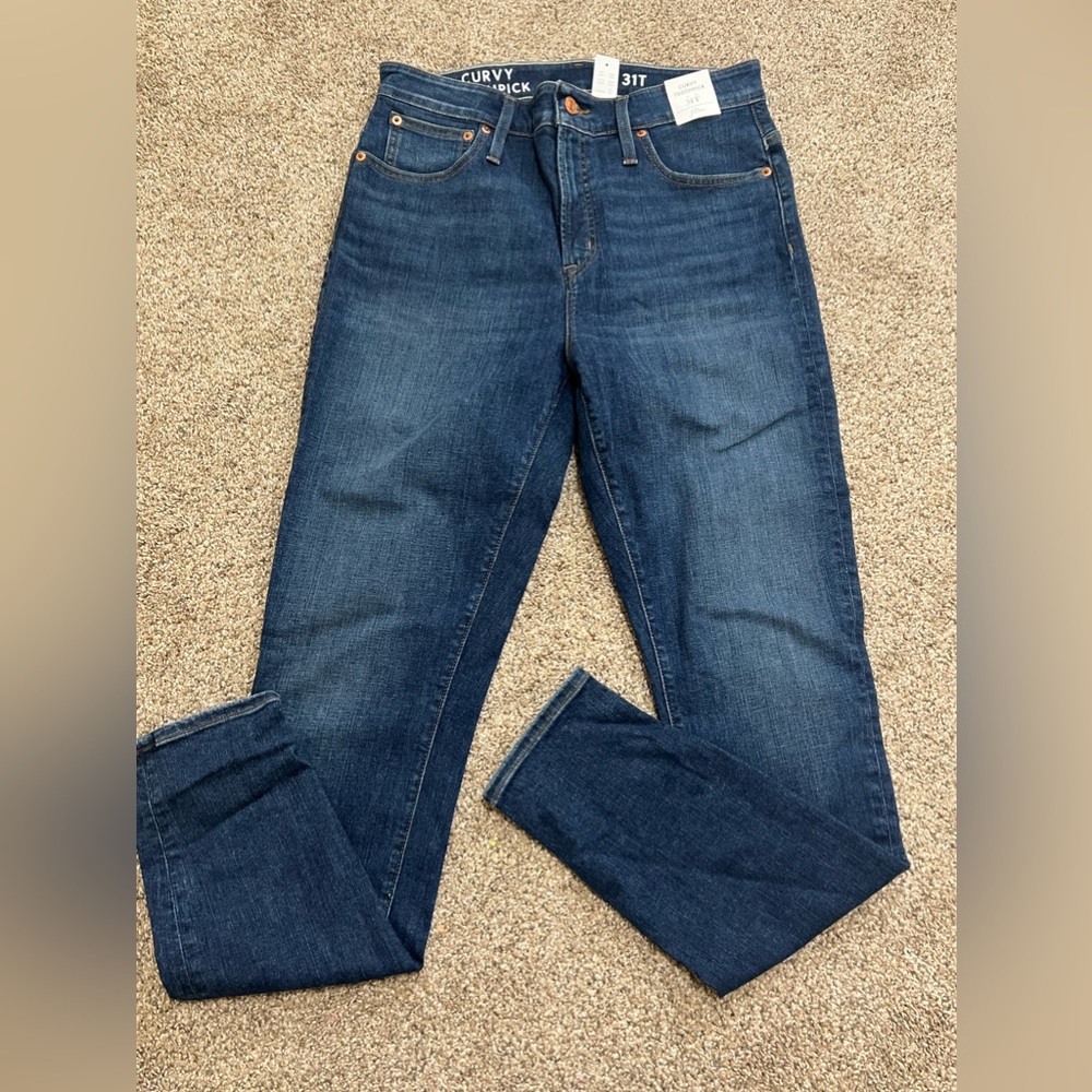 J Crew Curvy toothpick jeans NWT size 31 Tall